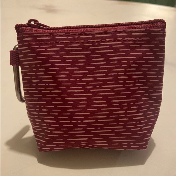 thirty-one Handbags - Thirty-One Crushed Berry Stripe Mini Clip Pouch Wallet New in Bag 3x3.5x2